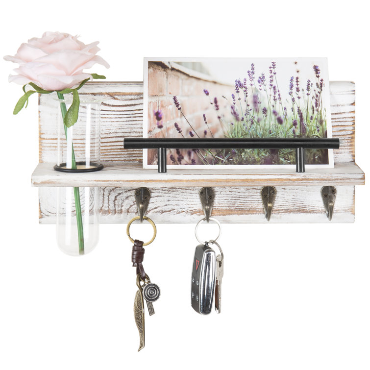 Gracie Oaks Hanging Entryway Organizer With Glass Vase Wayfair.ca